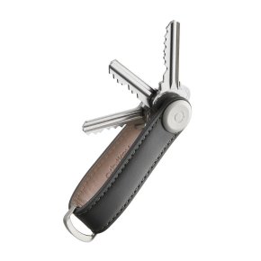 orbitkey Schlüssel-Organizer leather charcoal with grey stitching